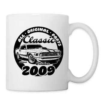 16. Geburtstag - Klassiker Musclecar 10/2009 - Tasse - Weiß - Rechts