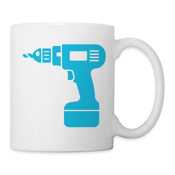 Bohrmaschine - Tasse - Weiß - Rechts