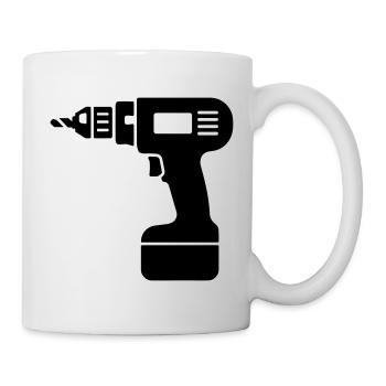 Bohrmaschine - Tasse - Weiß - Rechts