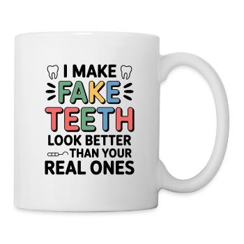 La vie des techniciens de laboratoire dentaire - Mug blanc - blanc - Droite