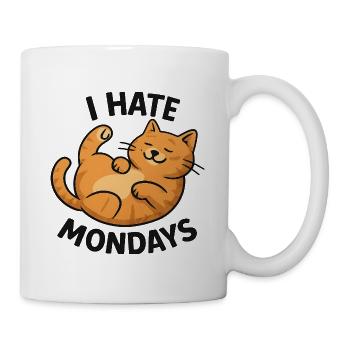 Charmant dessin de chat avec un dicton sarcastique - Mug blanc - blanc - Droite