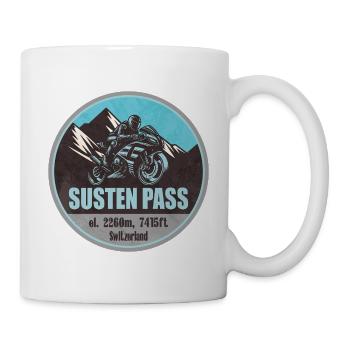 Col du Susten Suisse Alpes Itinéraire Moto - Mug blanc - blanc - Droite