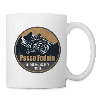 Passo Fedaia Italie Dolomites Itinéraire Moto - Mug blanc - blanc - Droite