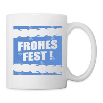 Vélo de Noël Hiver - Mug blanc - blanc - Droite