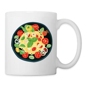 Fresh pasta with tomatoes and basil - Mug - white - Right