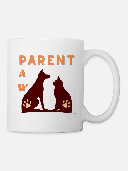 Dog & CAT Pet T-shirt for Animal Lovers - Mug - white