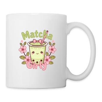 Kawaii Matcha Latte – Matcha Girly - Tasse - Weiß - Rechts