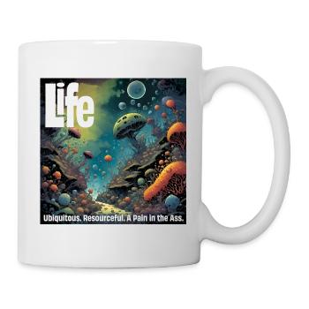 La vie, elle est partout - Mug blanc - blanc - Droite