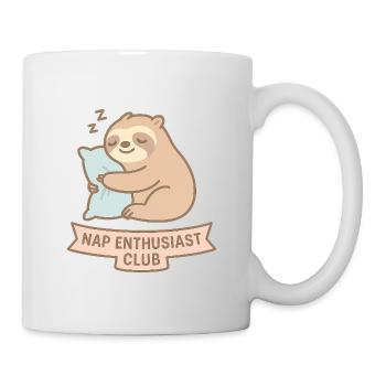 Sleeping raccoon illustration - Mug - white - Right