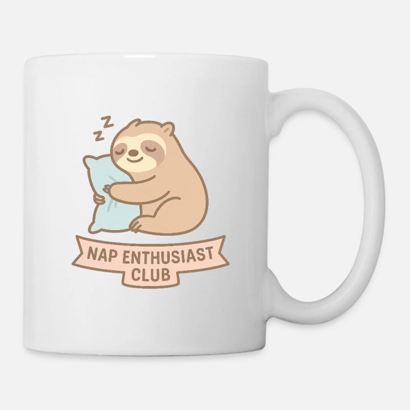 Sleeping raccoon illustration - Mug - white