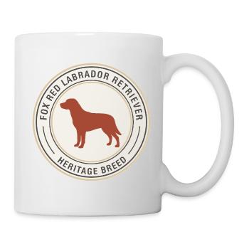 Labrador Retriever Emblem Design - Tasse - Weiß - Rechts