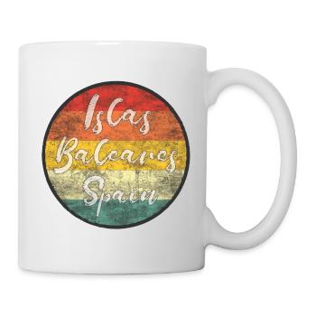 Balearen Vintage Flag Design - Tasse - Weiß - Rechts
