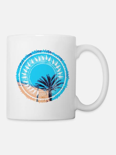 Tropische Strandlandschaft - Tasse - Weiß