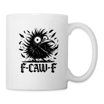 F Caw F Corbeau Corbeau Halloween - Mug blanc - blanc - Droite