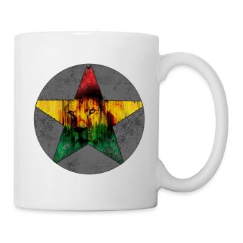 Lion motif with Jamaican colors - Mug - white - Right