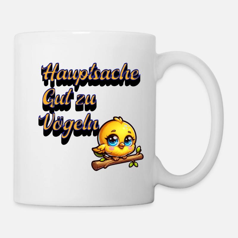 Motif d’oiseau mignon avec dicton - Mug blanc - blanc