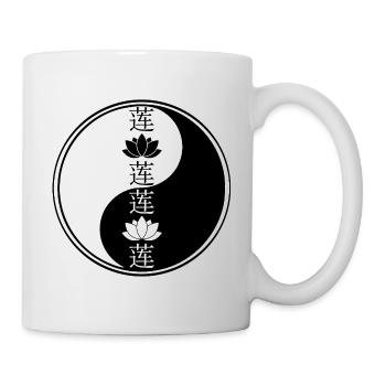 Fleur de lotus yin yang - Mug blanc - blanc - Droite