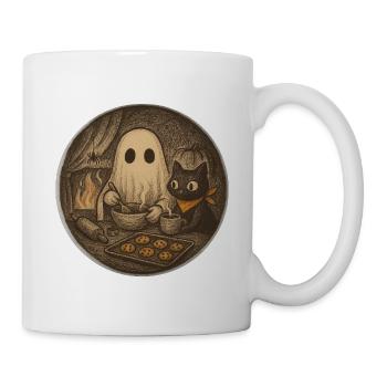Ghost cooks cookies in the cuddle house - Mug - white - Right