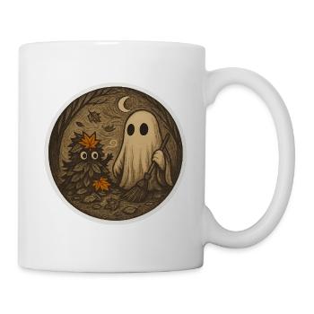 Ghostly Forest Night Illustration - Mug - white - Right