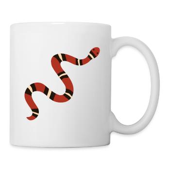 Rostige Königsschlange Illustration - Tasse - Weiß - Rechts