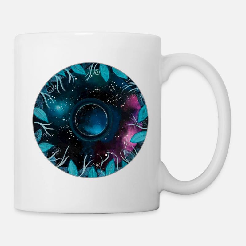 Galactic Leaf Wreath Motif - Mug - white