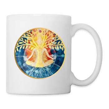 Living Tree Meditation Illustration - Mug - white - Right