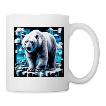 ours blanc - Mug blanc - blanc - Droite