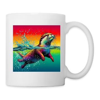 Otter - Tasse - Weiß - Rechts