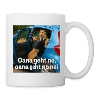 Hamsterabenteuer_im_blauen_Auto - Mug blanc - blanc - Droite