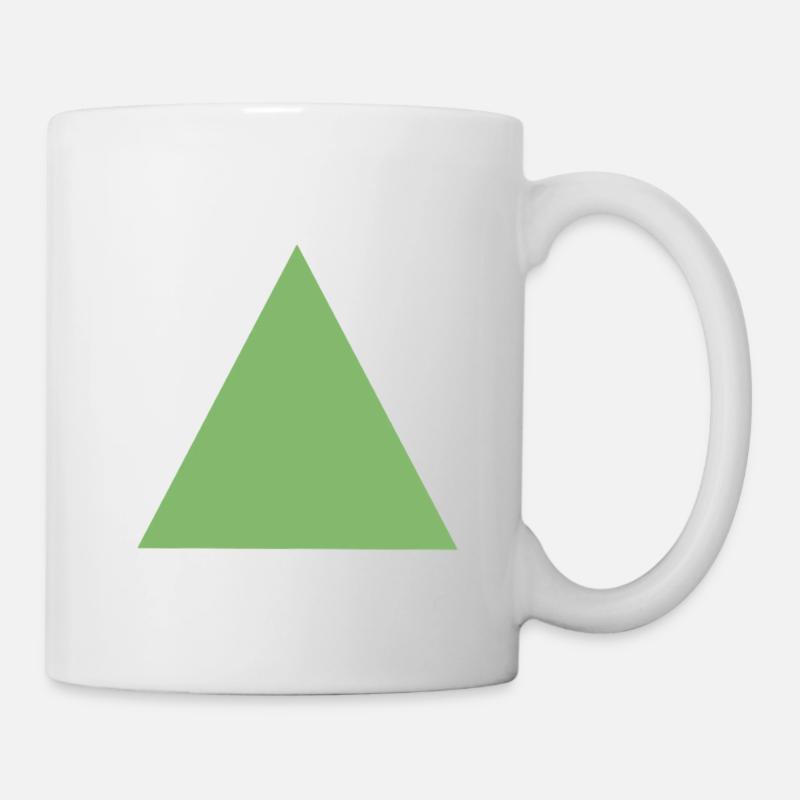 Design abstrait en triangle aux couleurs pastel - Mug blanc - blanc