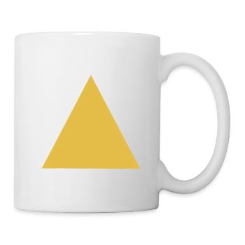 Geometric triangle motif in gold - Mug - white - Right