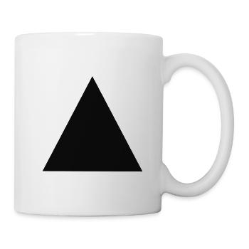 Motif triangulaire abstrait en noir - Mug blanc - blanc - Droite