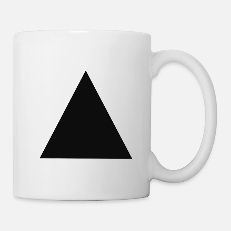 Abstract triangle motif in black - Mug - white