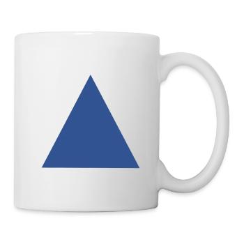 Abstract Blue Triangle Pattern - Mug - white - Right
