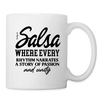Salsa Tanzfläche Kuba Latin Vibes Shirt - Tasse - Weiß - Rechts