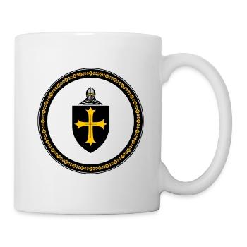 Historical knight coats of arms with cross motif - Mug - white - Right