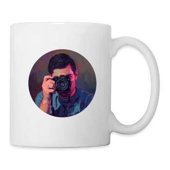 Photographer with artistic digital transformation - Mug - white - Right