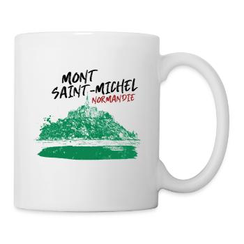 Normandy Mont Saint-Michel in Green - Mug - white - Right