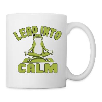 Frog Zen Yoga Pose Illustration - Mug - white - Right