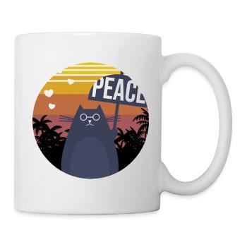 Cat Peace - Tasse - Weiß - Rechts