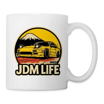 JDM Life Street Rennwagen am Mount Fuji - Tasse - Weiß - Rechts