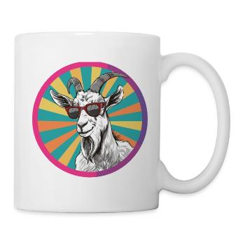 Casual Goat Portrait with Sunglasses - Mug - white - Right