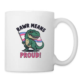 T-Rex Pride – Rawr signifie fier - Mug blanc - blanc - Droite