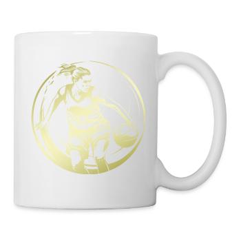 Basketballerin Basketball Spielerin Silhouette - Tasse - Weiß - Rechts