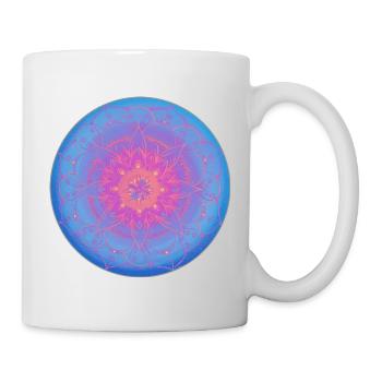 Dreamy mandala in blue-purple - Mug - white - Right