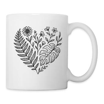 Motif Floral Nature Abstract - Mug blanc - blanc - Droite