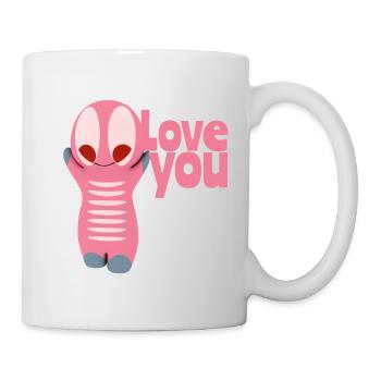Niedliche Kawaiifigur love you - Tasse - Weiß - Rechts
