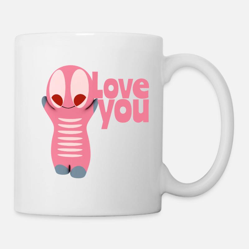 Mignon figurine kawaii t’aime - Mug blanc - blanc