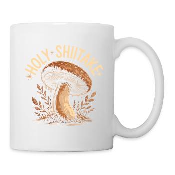 Holy Shiitake Pilz - Lustiger Spruch - Tasse - Weiß - Rechts