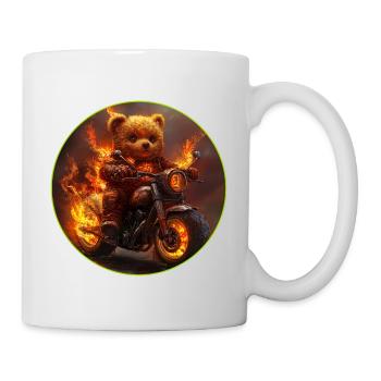 Aventure à moto Fiery Bear - Mug blanc - blanc - Droite